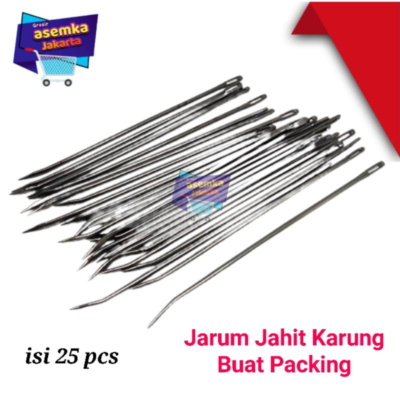 Jarum Jahit Karung Packing Needles isi 25pcs Grosir