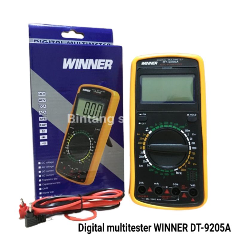 Digital Multitester Multimeter WINNER DT-9205A ORIGINAL