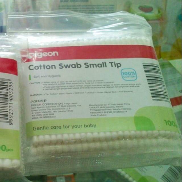 Pigeon Cotton Small Tip 100 cotton bud kecil untuk bayi
