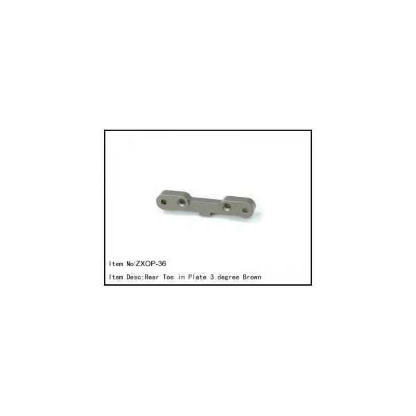 ZXOP-36 Caster Racing REAR TOE IN PLATE 3 DEGREE BROWN 1/8 Buggy