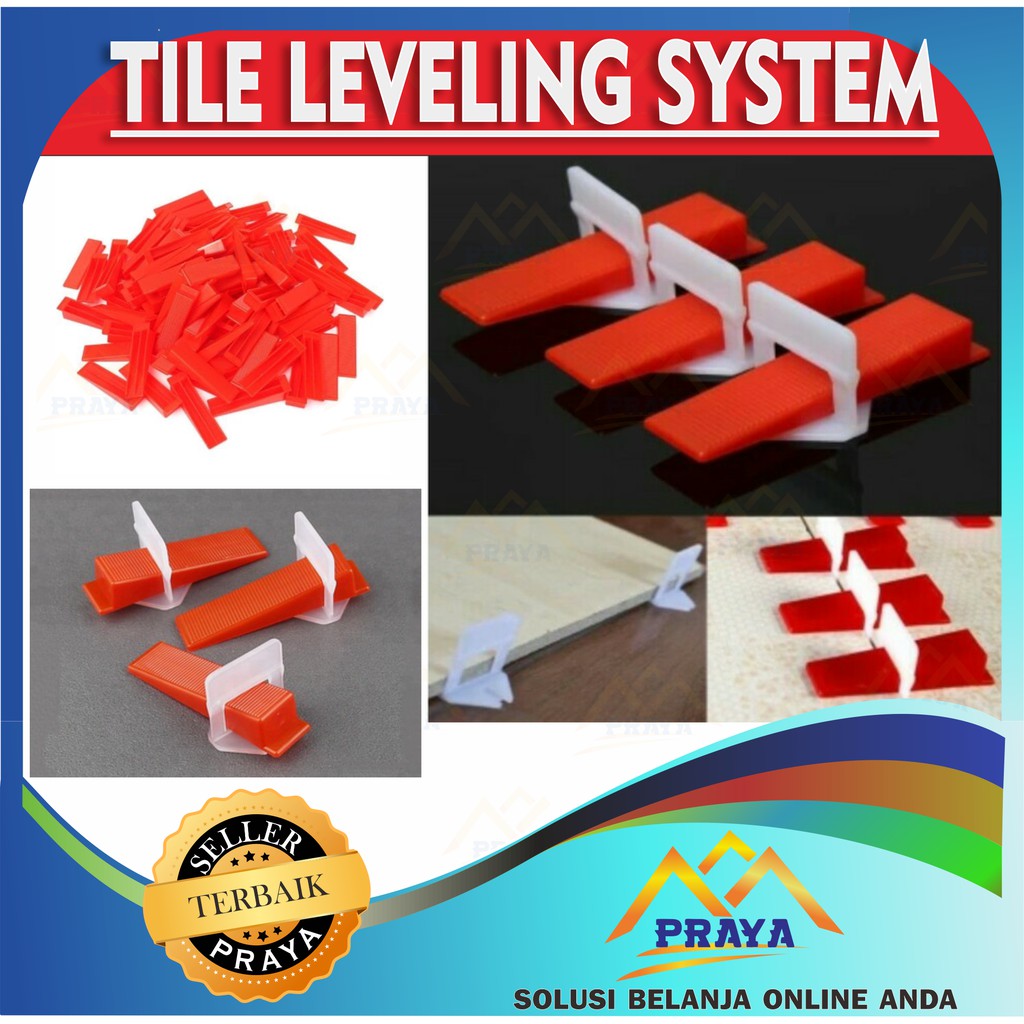 TILE LEVELING SYSTEM ALAT PASANG KERAMIK NAT 50 WEDGES 150 CLIPS