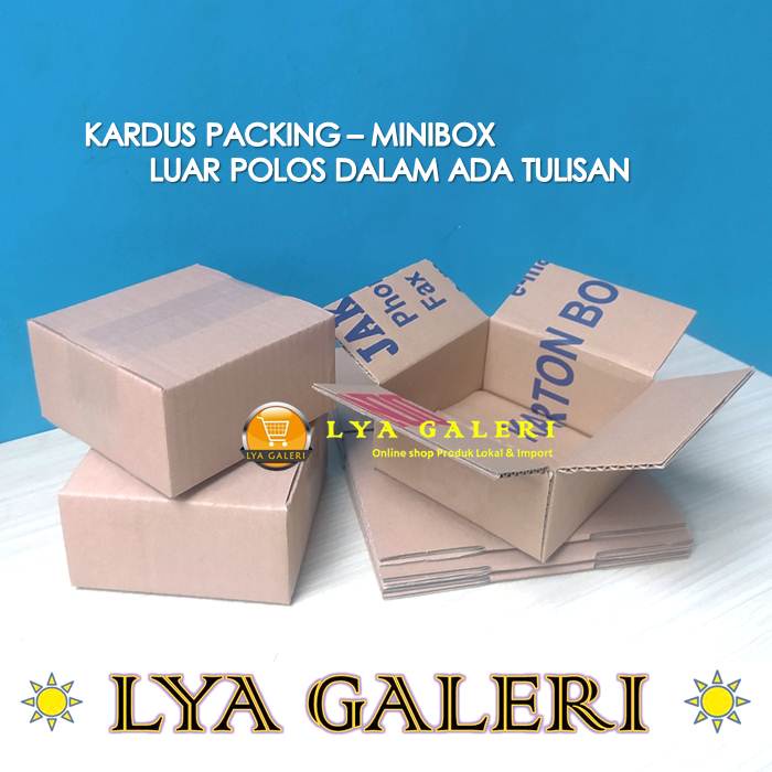Karton Box Kardus Packing Uk.12x12x6 cm Luar Polos Dalam Ada Tulisan-2