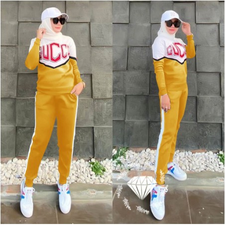 Harga Grosir Baju Senam Aerobik Setelan Outdoor Zumba Fitness Yoga Set Panjang Hijab Rok Poly Wanita