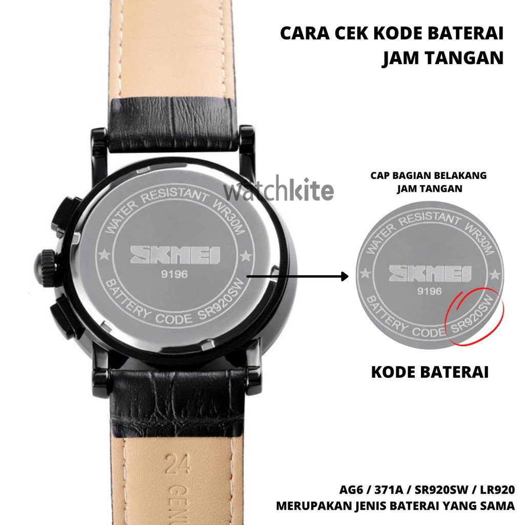 Baterai Jam SSUO AG6 371A SR920 SW Jam Tangan SKMEI Analog Baterai Kancing Alkaline WATCHKITE WKOS