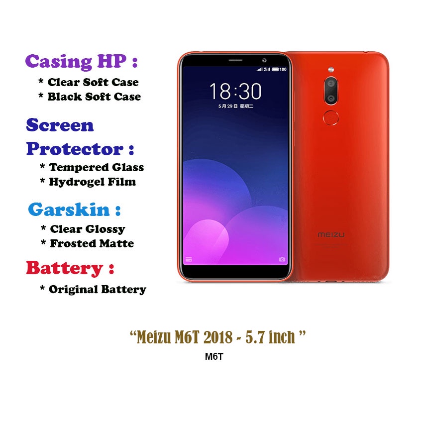 Meizu M6T 2018 - 5.7 inch - Case - Screen Protector - Battery - Dll