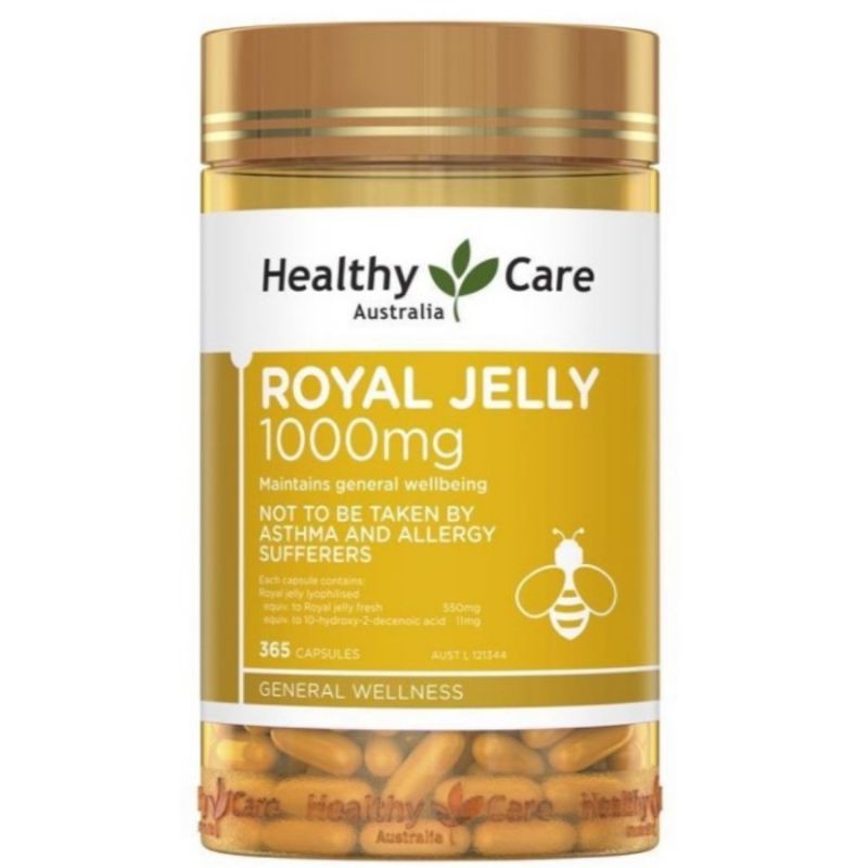 Healthy Care Royal Jelly 1000mg 365 Capsules Asli dari Australia