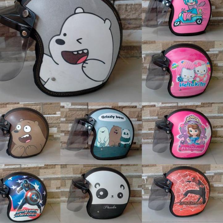 Harga Bersahabat.. HELM BOGO JUNIOR 7-12 TAHUN KHUSUS KACA DATAR,HELM KACA DATAR,HELM ANAK,HELM ANAK