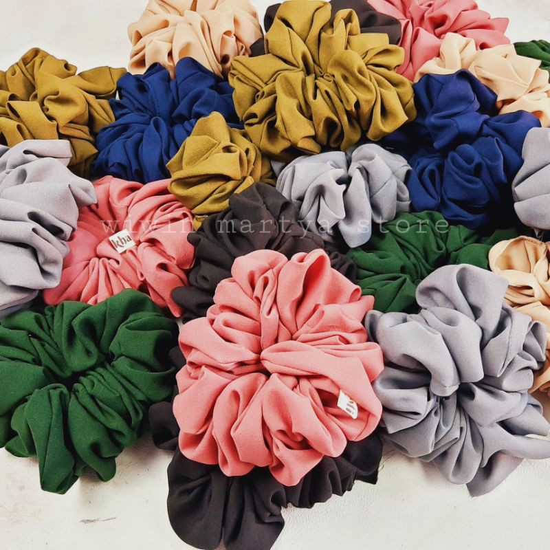 WMS Scrunchie Ikat Rambut Cepol Rambut Kunciran Rambut Bahan Diamond Premium by MIKHA