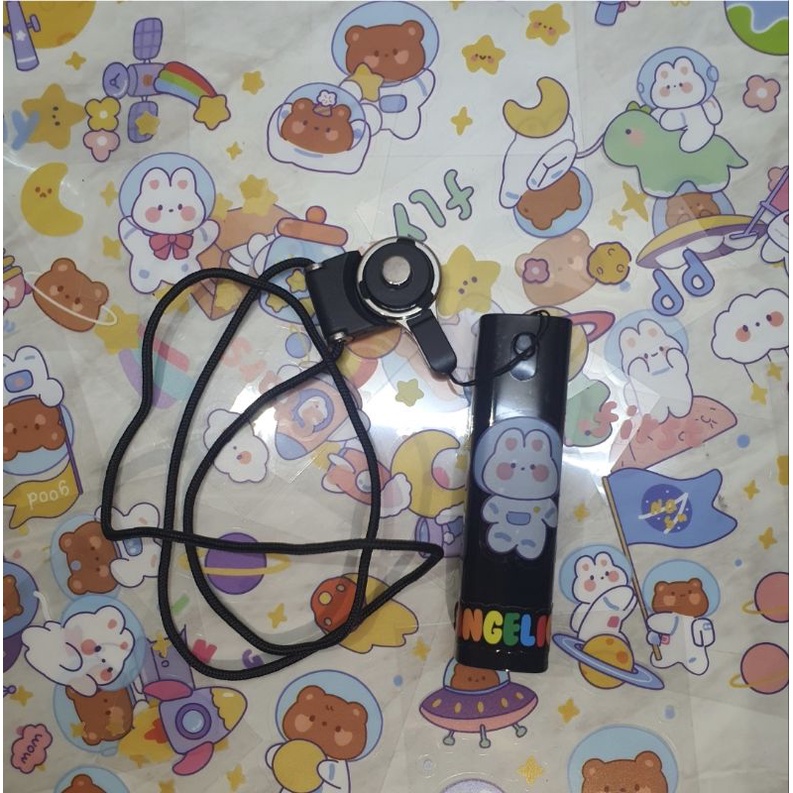 Gantungan Hand Sanitizer Kotak - Sticker Aesthetic, Lucu, Kawaii