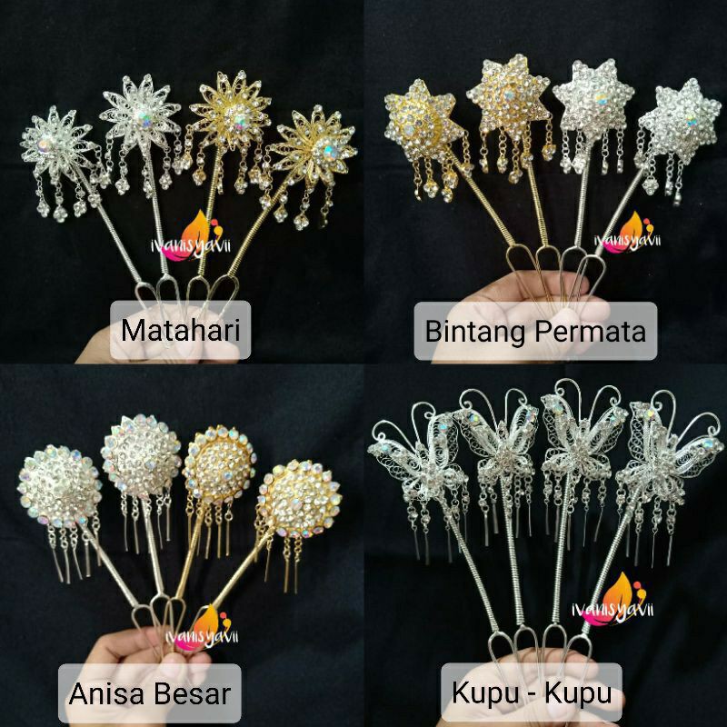 Mentul/ Kembang goyang Anisa/ Bintang/ Kupu-kupu/ Wayang/ Bunga Sekar