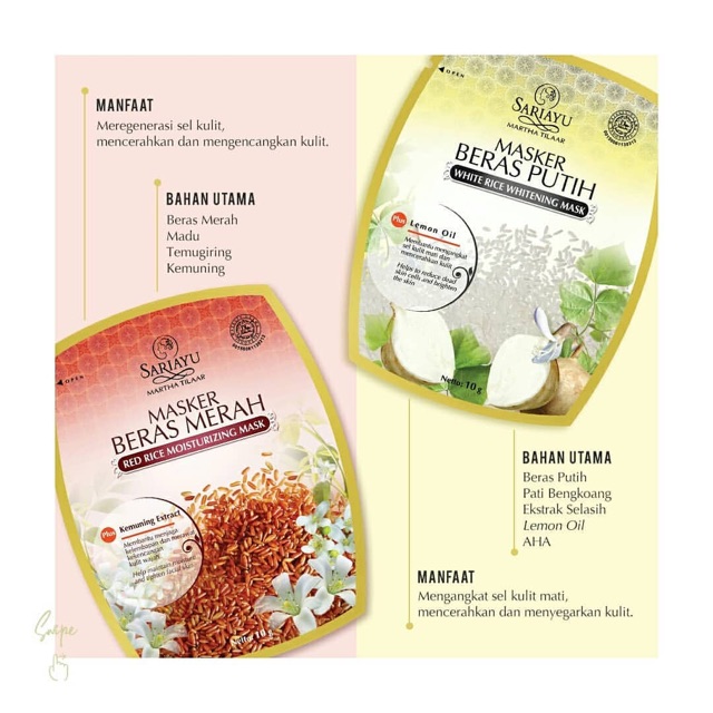 Sariayu Masker Sachet