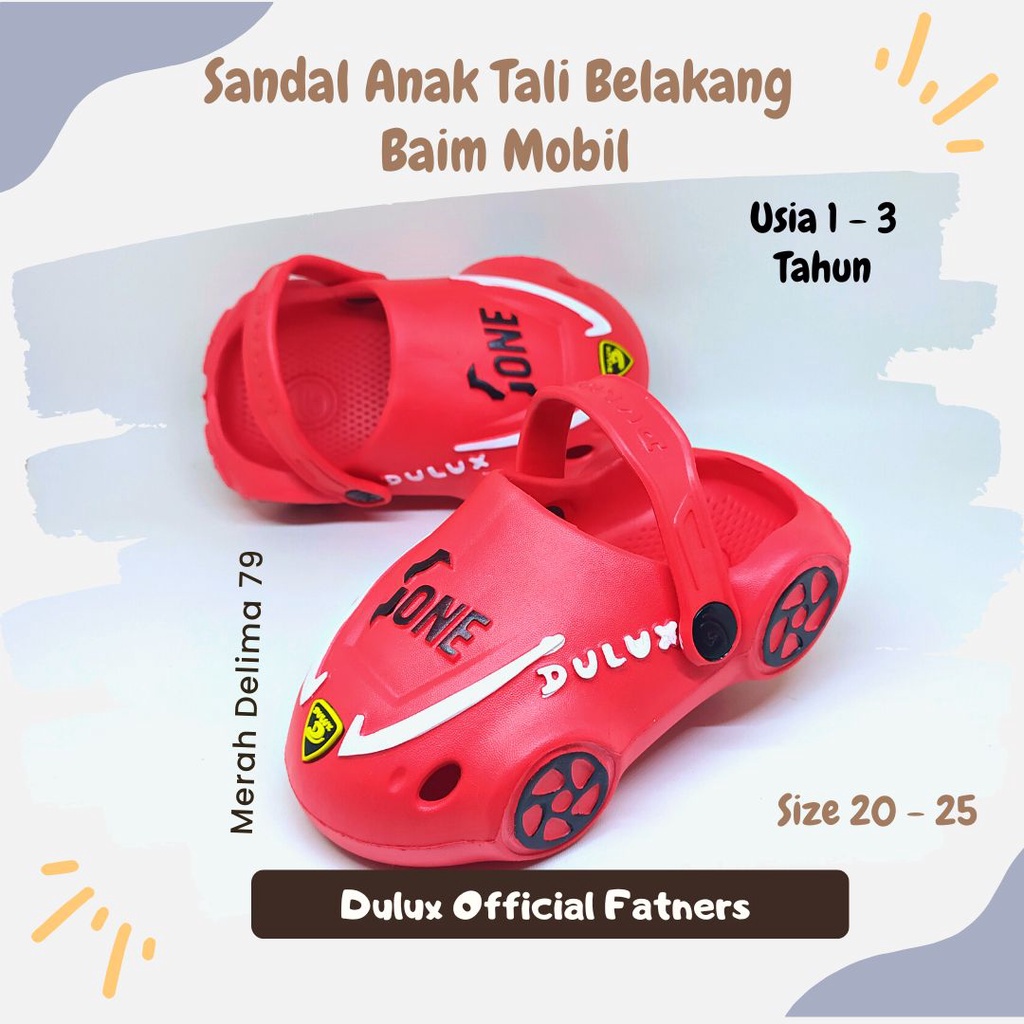 MD 79 - Sendal Anak Laki Laki Terbaru 2022 Usia 1 3 Tahun Baim Mobil Ready Stok