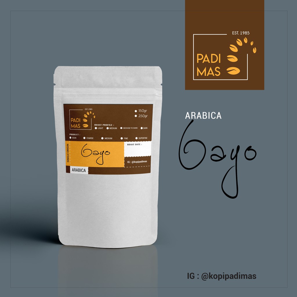 

KOPI ARABIKA ACEH GAYO Single Origin 150gr 250gr