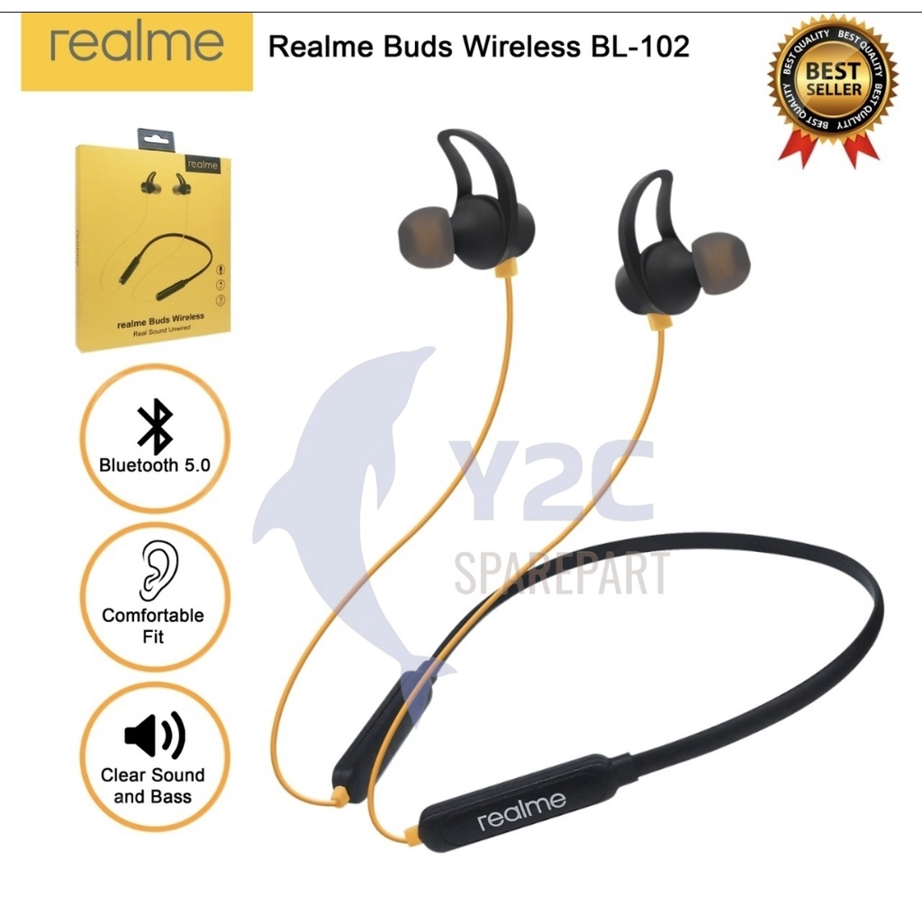 HANDSFREE BLUETOOTH SPORT REALME BL-102 / EARPHONE HENSET HEADPHONE