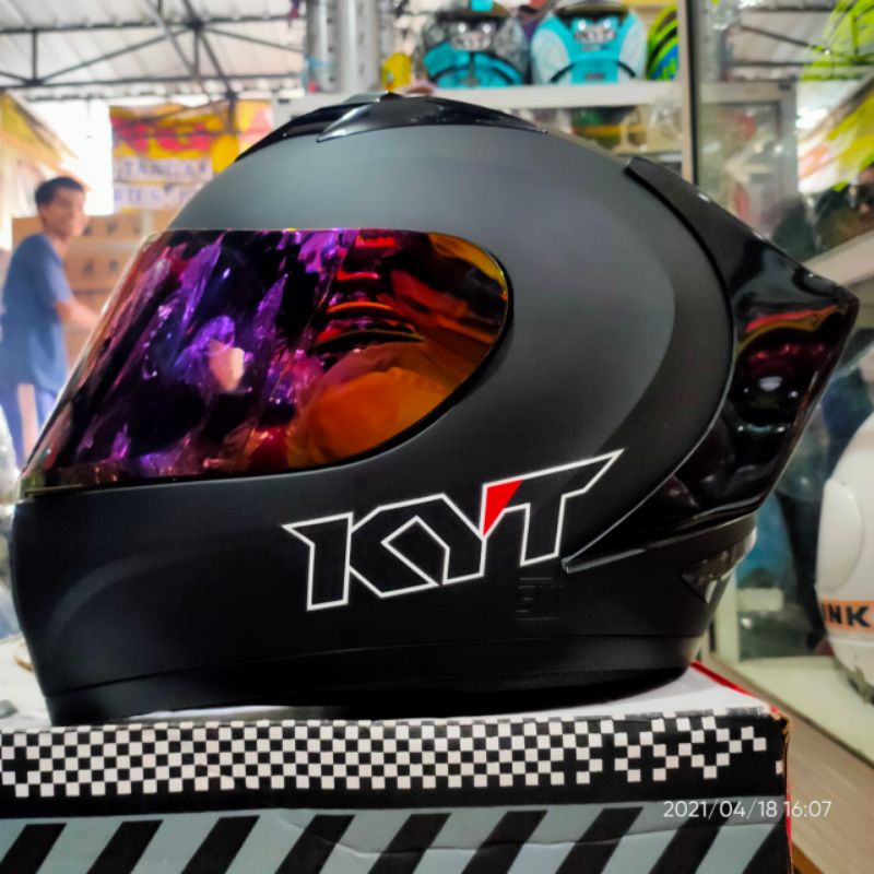 HELM KYT R10 BLAK DOFF PAKET GANTENG ONGKIR 2KG-3