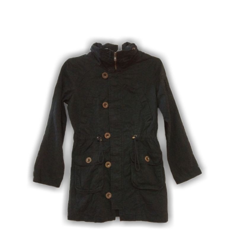 CORNFLAKE Jacket Parka wanita women Black hitam Original