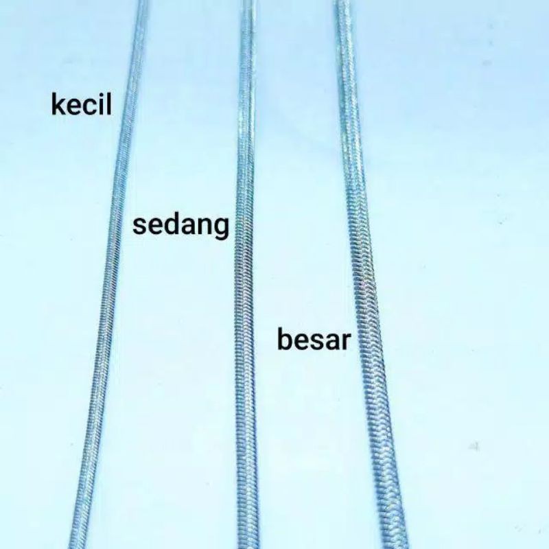 KALUNG TITANIUM PRIA WANITA Cool PIPIH silver Grade A anti luntur and anti karat