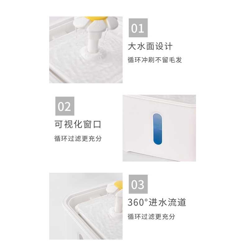 Tempat Minum Anjing Kucing 2.5 Liter Water Dispenser Carbon Filter