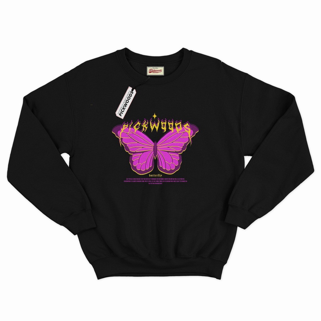 Sweater Crewneck PICKWOOD BUTTERFLY / Jaket Crewneck Pria / Jaket Crewneck Wanita Available M L XL Casual Good Brand Quality Original (Fulltag) Realpict