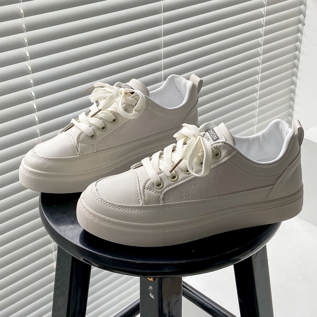 SEVEN_DAY SEPATU SNEAKERS PUTIH WANITA KOREA IMPORT CASUAL SHOES H-616-5