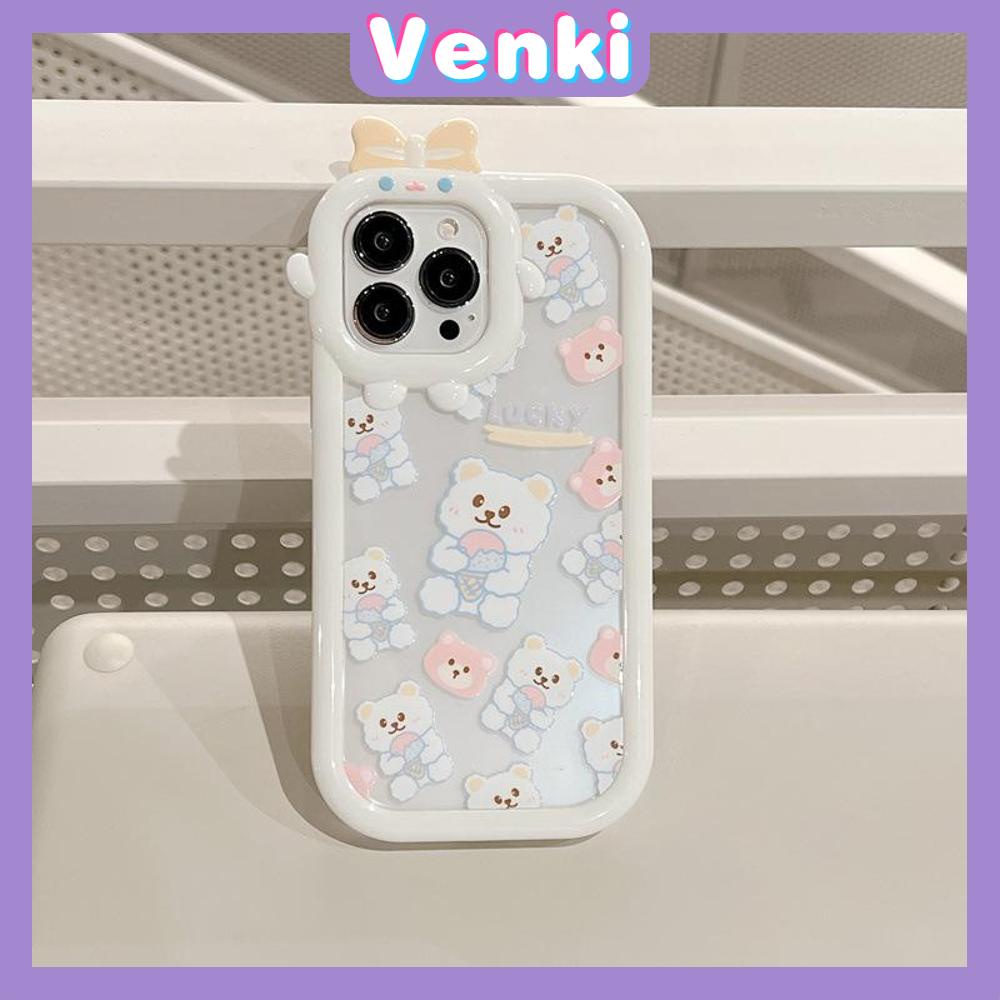 iPhone Case Silicone Soft Case Clear Case Airbag Shockproof Protection Camera Shiny Feel Bear Cute Cartoon Compatible For iPhone 11 Pro Max 13 Pro Max 12 Pro Max 7Plus xr XS Max