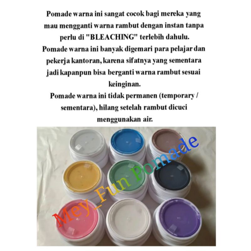 POMADE PEWARNA RAMBUT MEY FUN