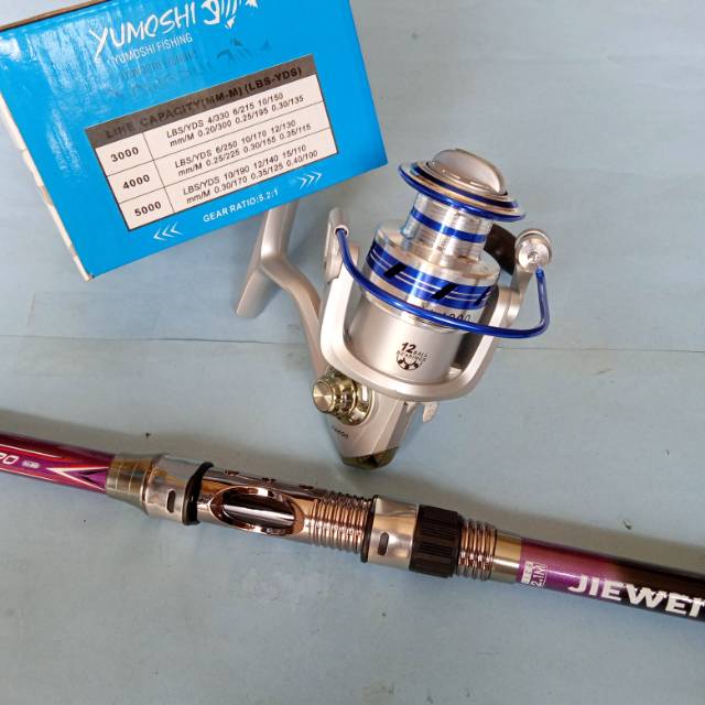 Joran laut 2.1 + Reel Yumoshi AL 4000