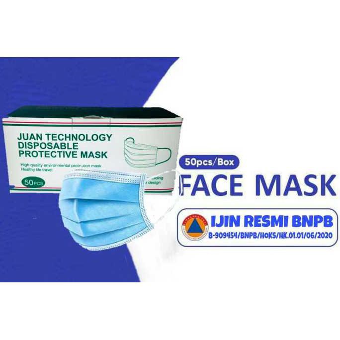 Masker Medis Disposable Mirip Sensi 3ply 1 Box Kotak isi 50 Pcs