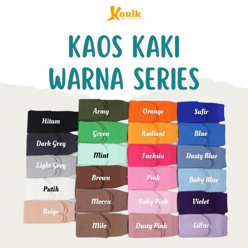 KANIK - KAOS KAKI JEMPOL BASIC POLOS Ukuran M