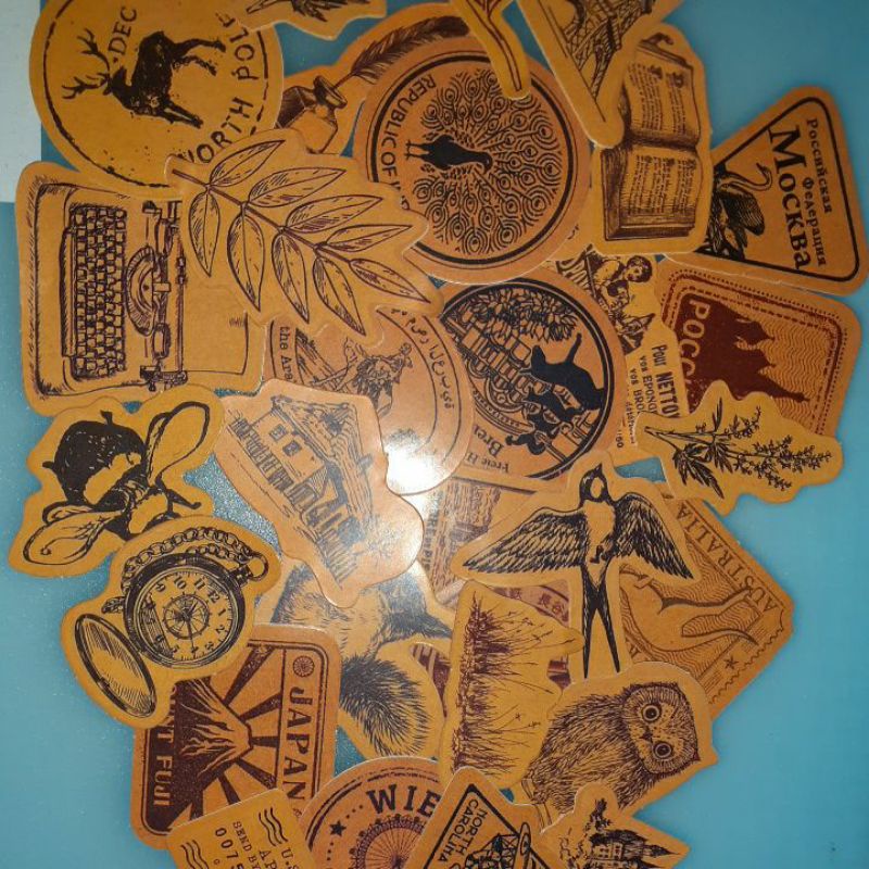 

Sticker Vintage Aesthetic Journaling/Scrapbook stiker
