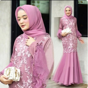 Duyung Ervira Dress Muslim / Gamis Remaja Terbaru / Baju Muslim Wanita / Long Dress Terbaru 2021