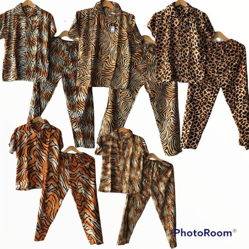 PIYAMA MACAN/ One set leopard / Setelan Rayon Ld 110cm