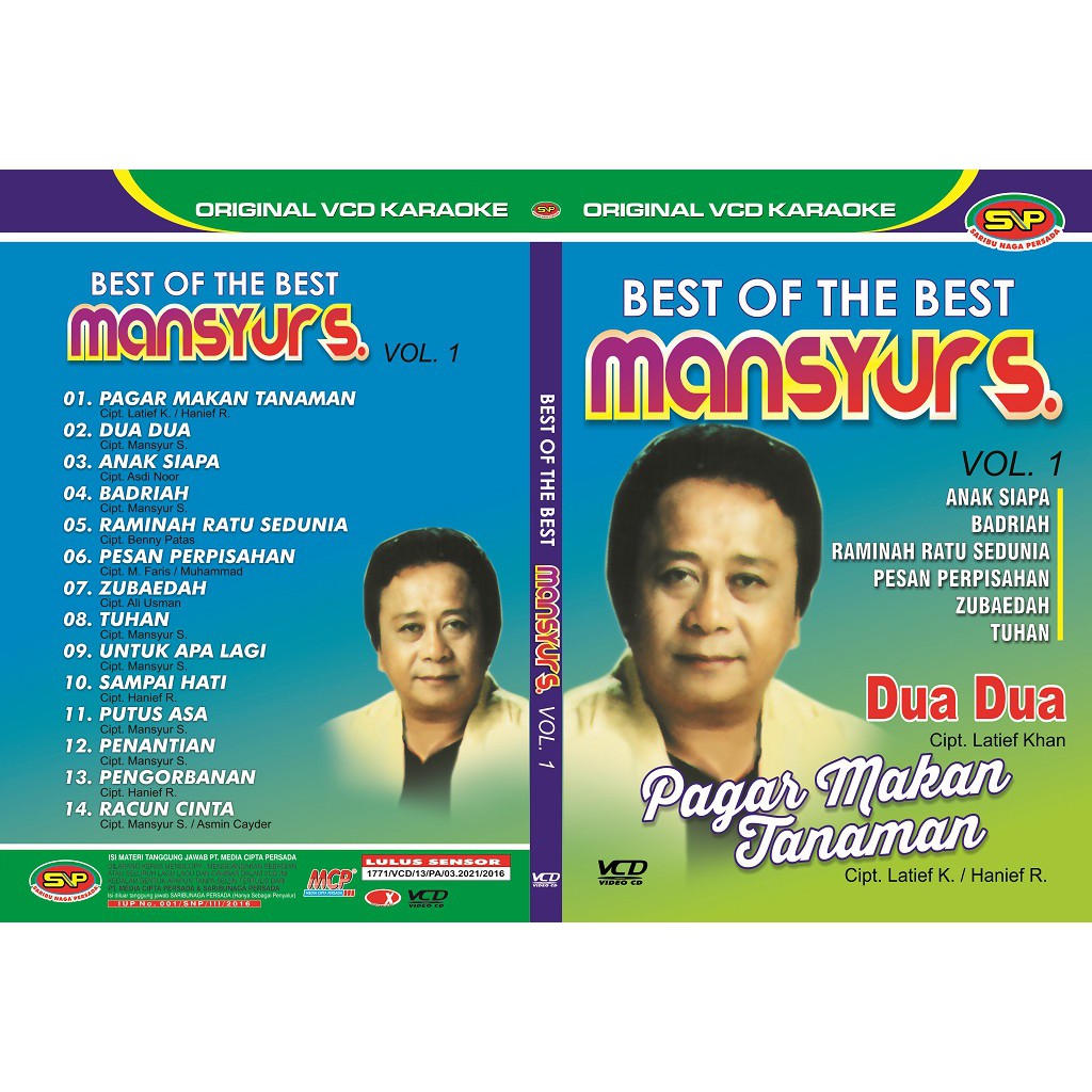 Vcd Original Dangdut Lawas - Best Of The best Mansyur Vol  1