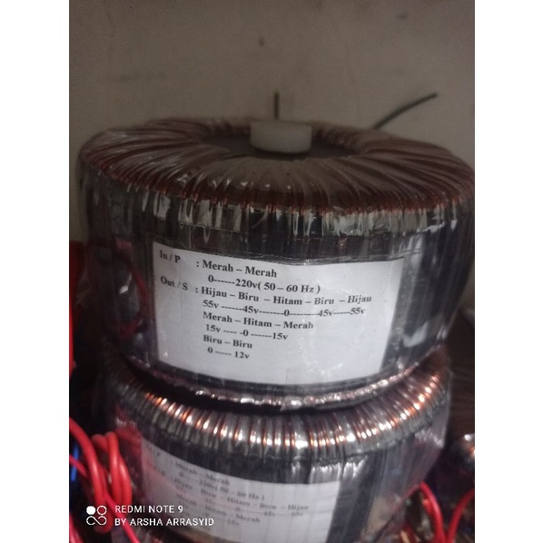 trafo toroid donat 10A balap CT 55V