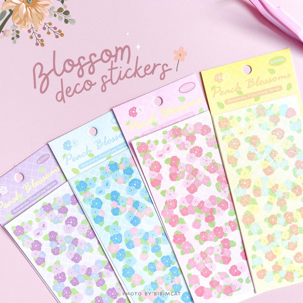 

Agugu Blossom Hologram Photocard Deco Sticker / Sticker Dekorasi Bunga
