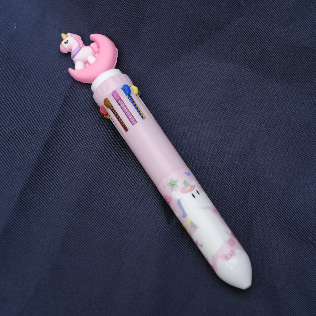 PEN CETEK 10 WARNA UNICORN BOLPEN UNICORN IMPORT PULPEN LUCU PERALATAN SEKOLAH ALAT TULIS UNICORN!!!