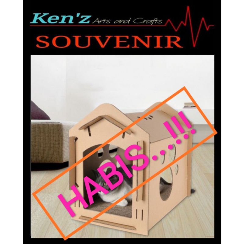 RUMAH KARDUS KUCING... prakarya kardus / mainan edukasi / kerajinan tangan kardus / cardboard crafts