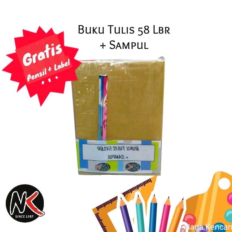 

Buku Tulis 58 Lembar + Sampul