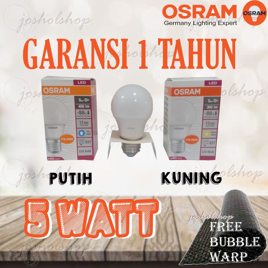 Osram Lampu Bohlam LED ECO CLA 5 Watt / 5W Garansi 1 Tahun