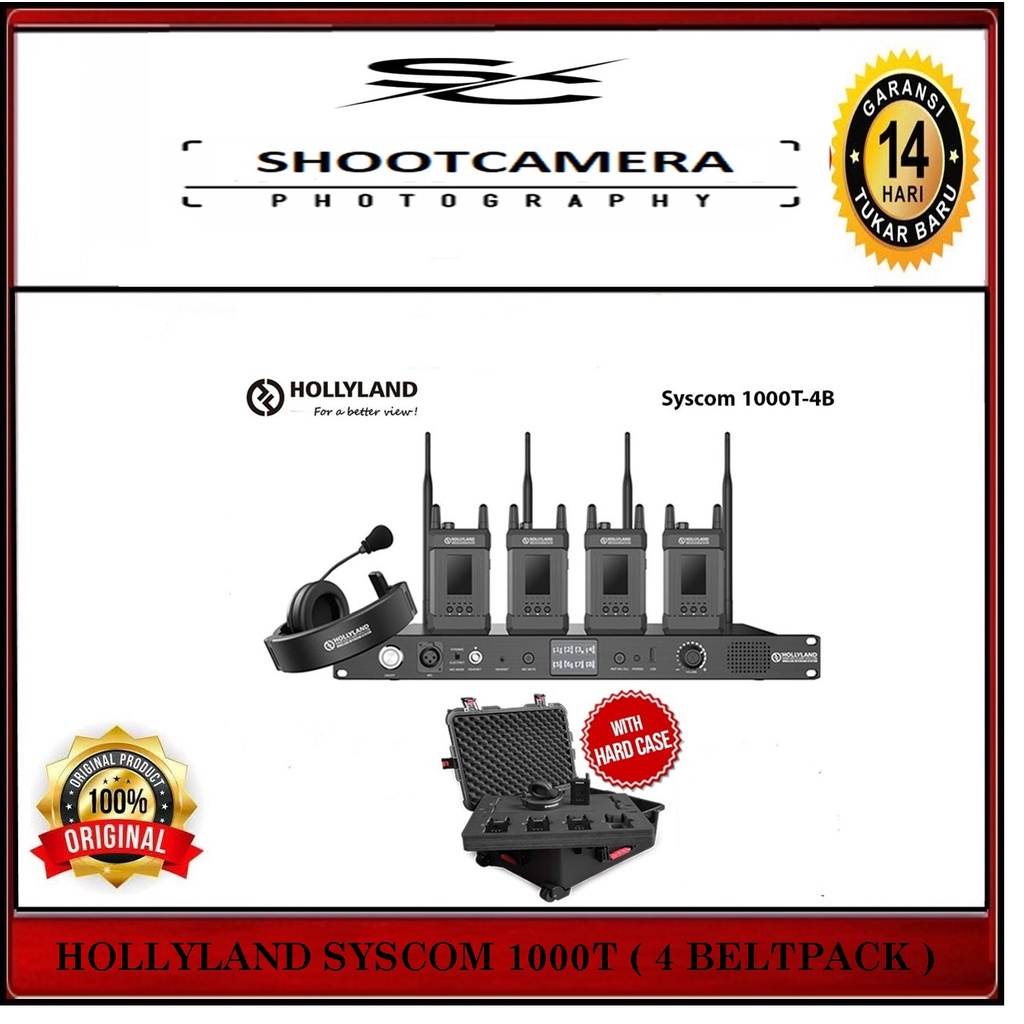 HOLLYLAND SYSCOM 1000T Wireless Intercom System 4 BELTPACK