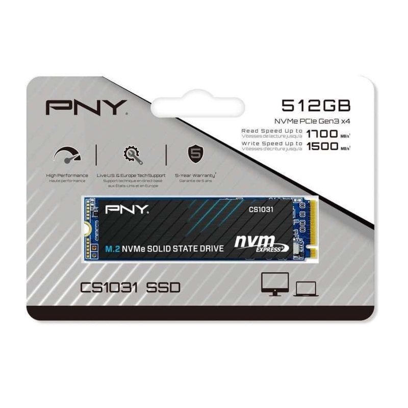 PNY SSD NVME 256GB|500GB|512GB|1TB|2TB CS1031 PCIE Gen 3x4 M.2 2280