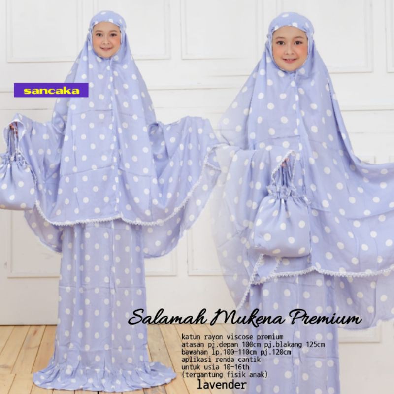 Salamah Mukena premium By Sancaka , katun rayon viscose premium