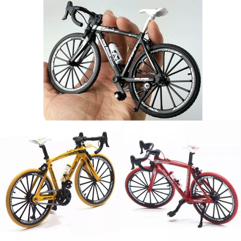 Diecast Sepeda Miniatur Sepeda Bicycle Diecast Bike Die Cast 1:10 Model Kit Metal Ban Karet Roda