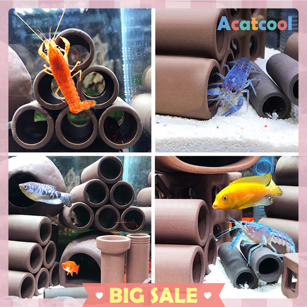 Fish Tank Crystal Shrimp Shelter Special Shaped Ceramic Pot Breeding Cave