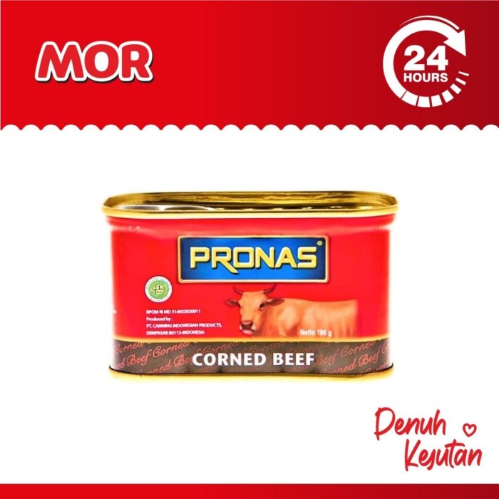 

asa457a Pronas Corned Beef Kornet Daging Sapi 198 Gr Xa20X1