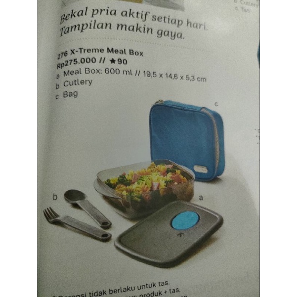 wadah bekal pria X-treme Meal Box Tupperware