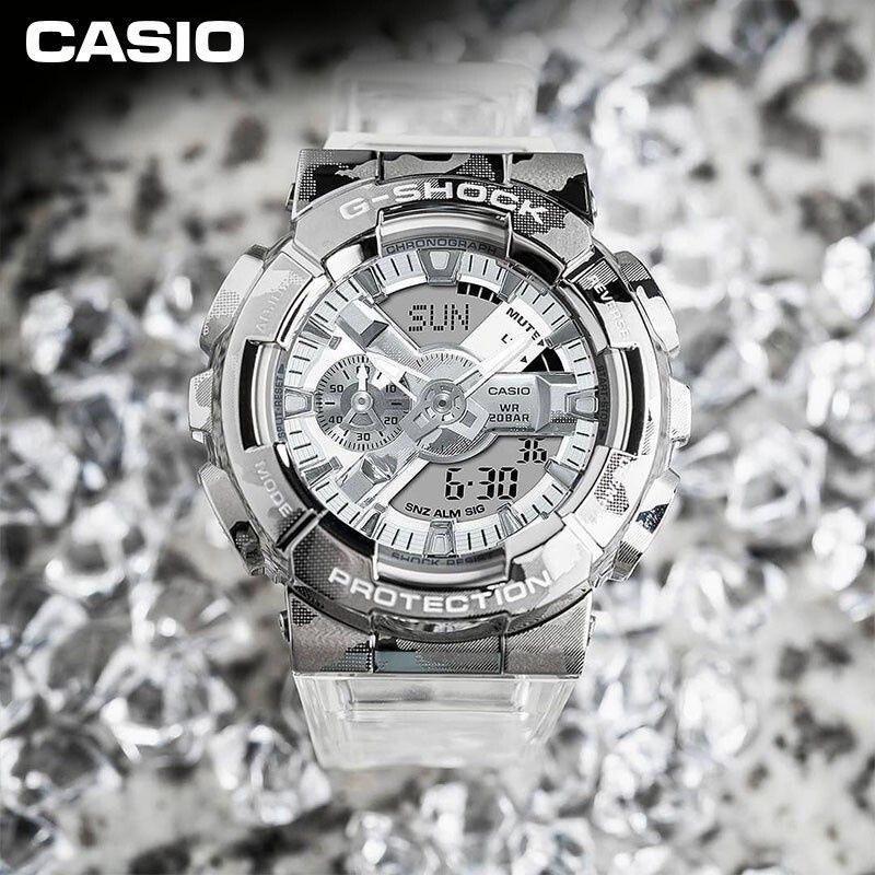 BISA COD JAM TANGAN UNISEX CASIO GSHOCK GM110 TRANSPARAN AUTO LIGHT ORIGINAL