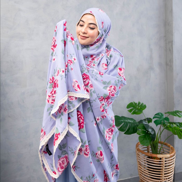 Mukena Zianisa Kombinasi Alena Series Allsize - Lilac