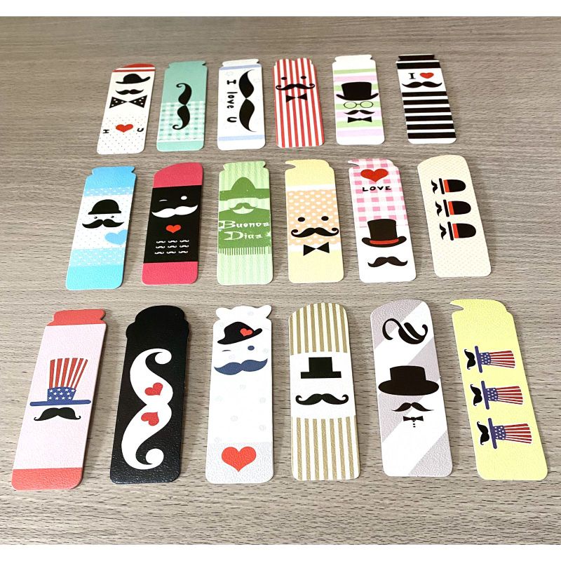 

Pembatas Buku Motif Kumis / Pembatas Buku Mustache / Bookmark Mustache