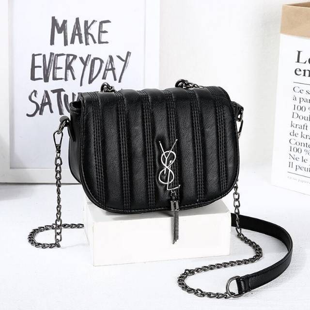 TI5261 Tas Selempang Sling Bag Ysl Hitam Elegan Import